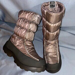 KAMIK Pink & Silver Waterproof Puffy Snow Boot POWDER S/N SLD5YNK2586T, Women 9